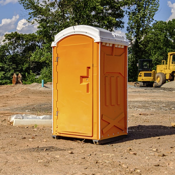 how often are the porta potties cleaned and serviced during a rental period in Big Point